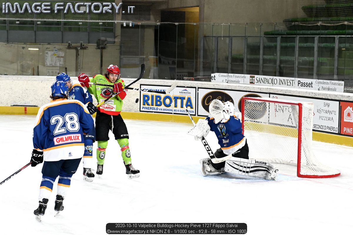 2020-10-10 Valpellice Bulldogs-Hockey Pieve 1727 Filippo Salvai